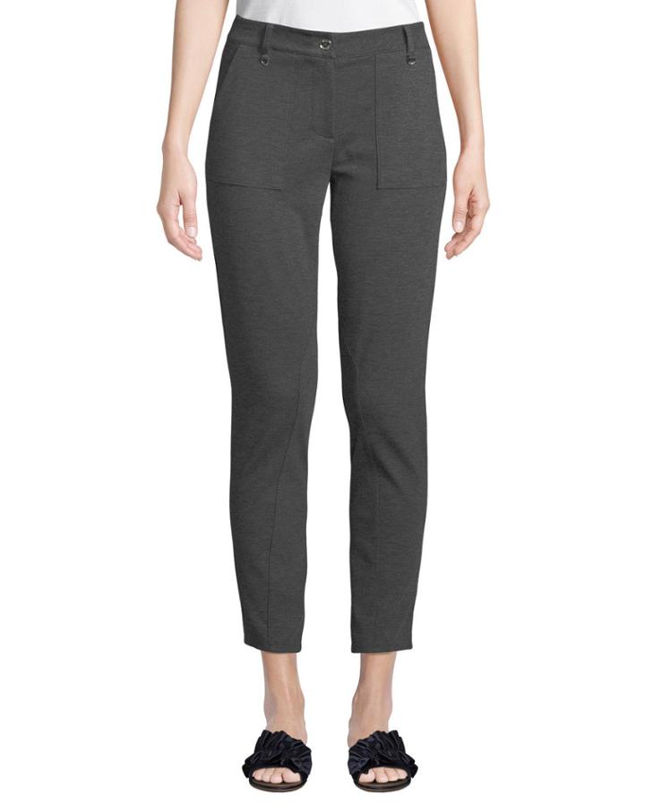 D-ring Ponte Straight-leg Pants