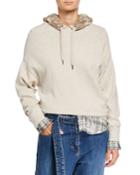 Sequined Floral Cashmere Hoodie