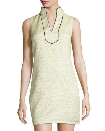 Shimmery Tweed Shift Dress,