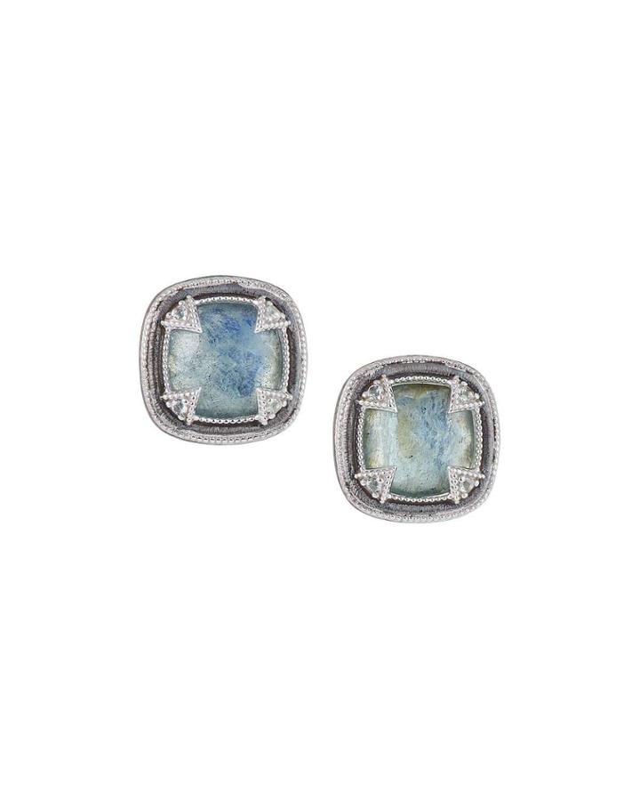 Lisse Labradorite Doublet Cushion Earrings