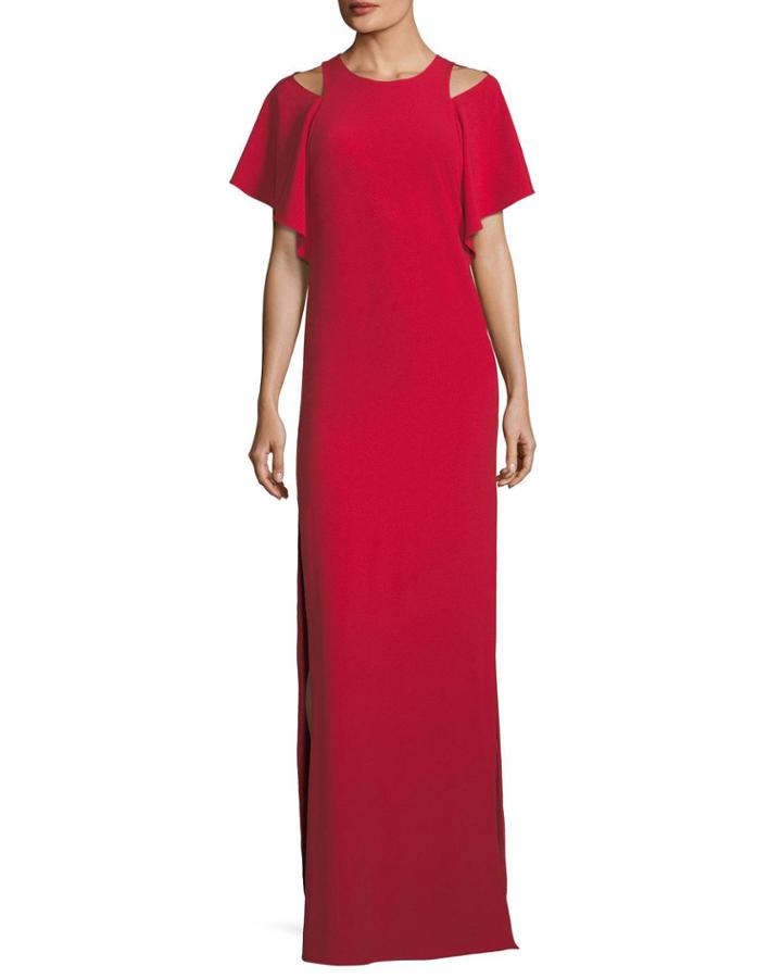 Flowy Cutout Column Gown