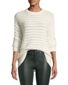 Novelty-stripe Cashmere Pullover