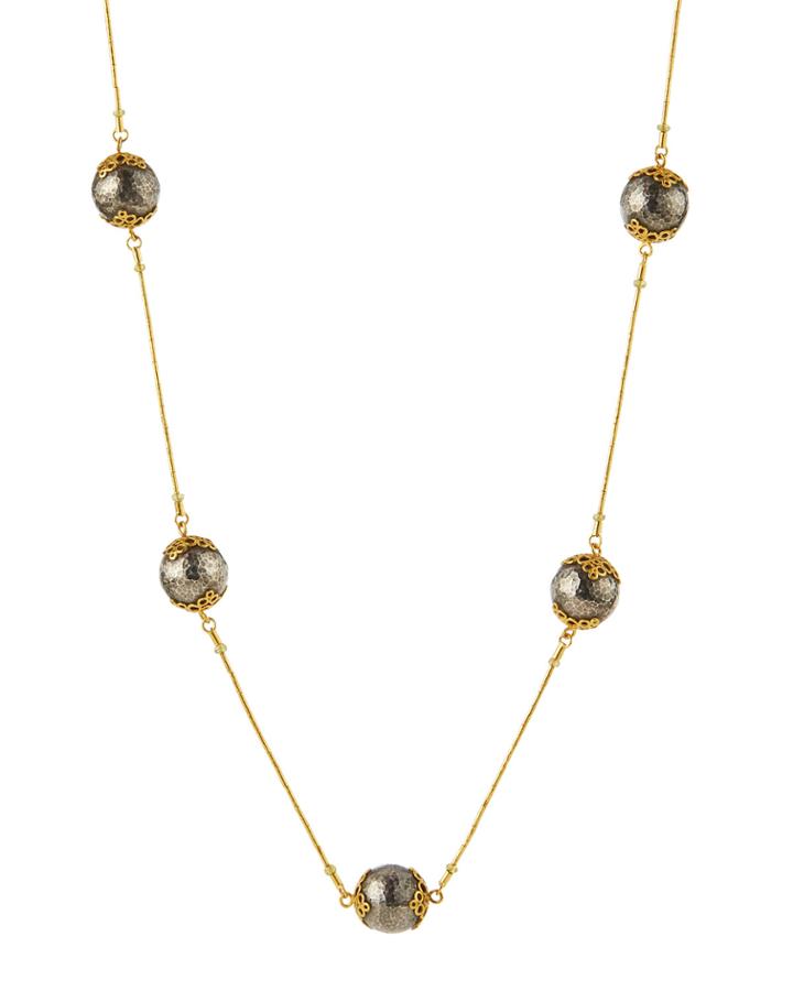 Gurhan Long Lace Mixed-metal Ball-station Necklace, 49.5, Women's,