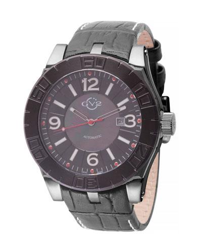 La Luna Men's Steel Automatic Watch W/ Leather