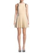 Sleeveless Pleated Cady Romper
