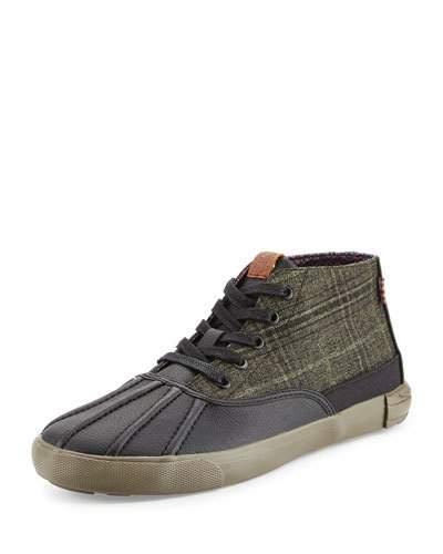 Percy Fabric Lace-up Duck Boot, Green