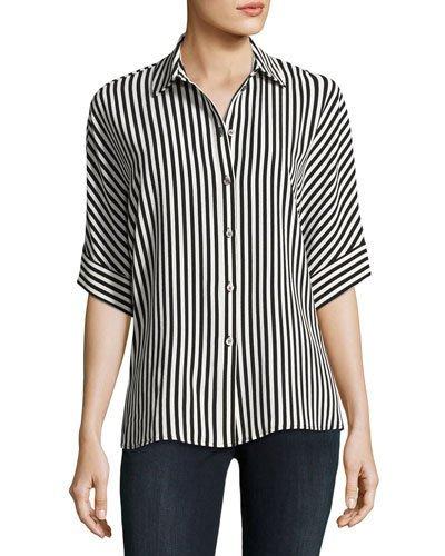 Demure Striped Dolman