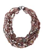 Beaded Tressage Multi-row Necklace