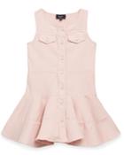 Alice Button-front Colored Denim Dress,