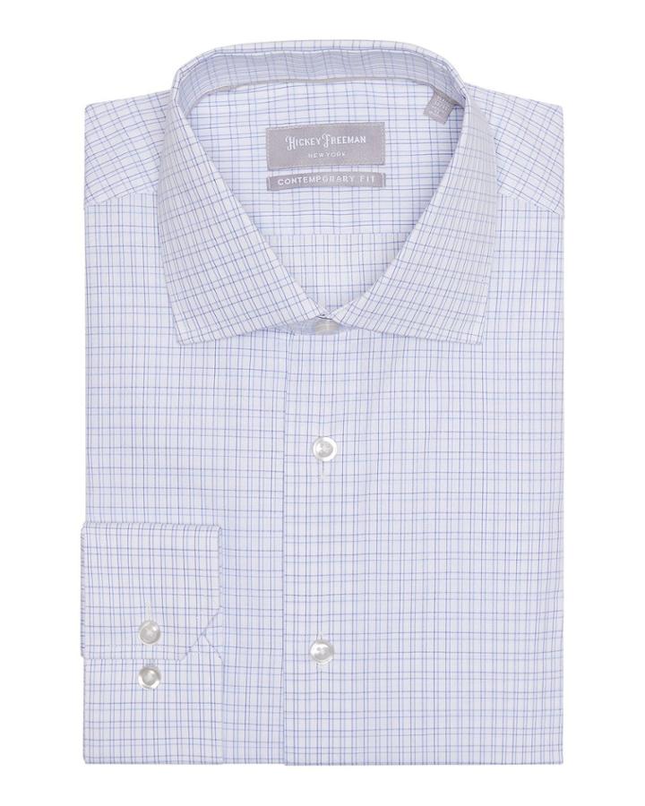 Men's Contemporary-fit Dobby Check Dress