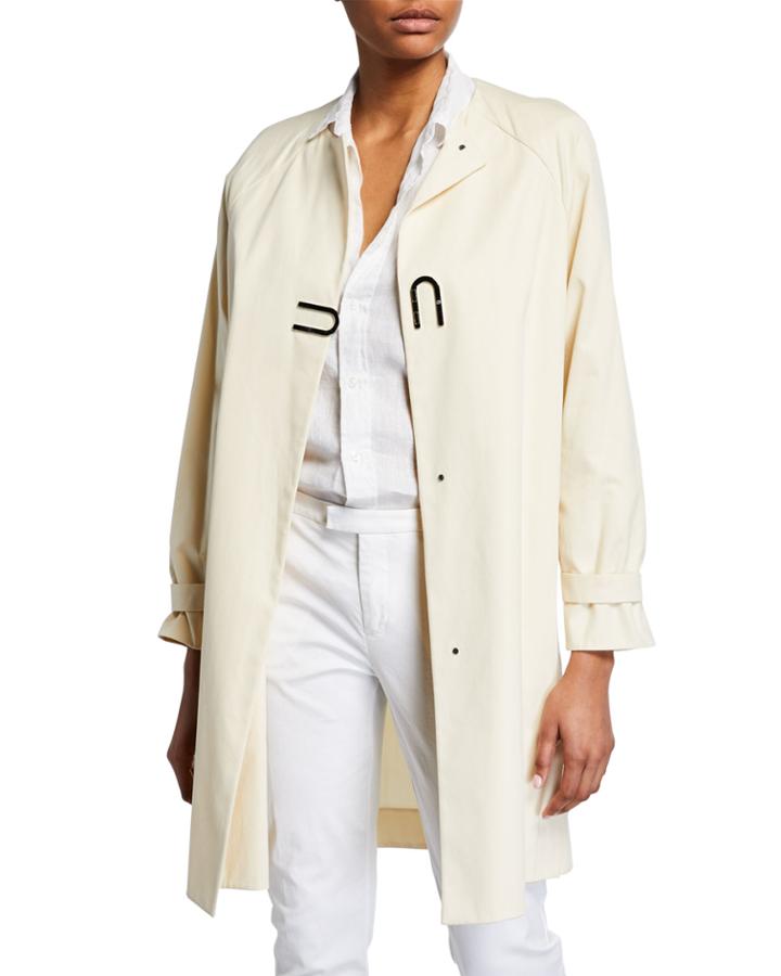 Bago Magnet-front Cotton Gabardine Coat