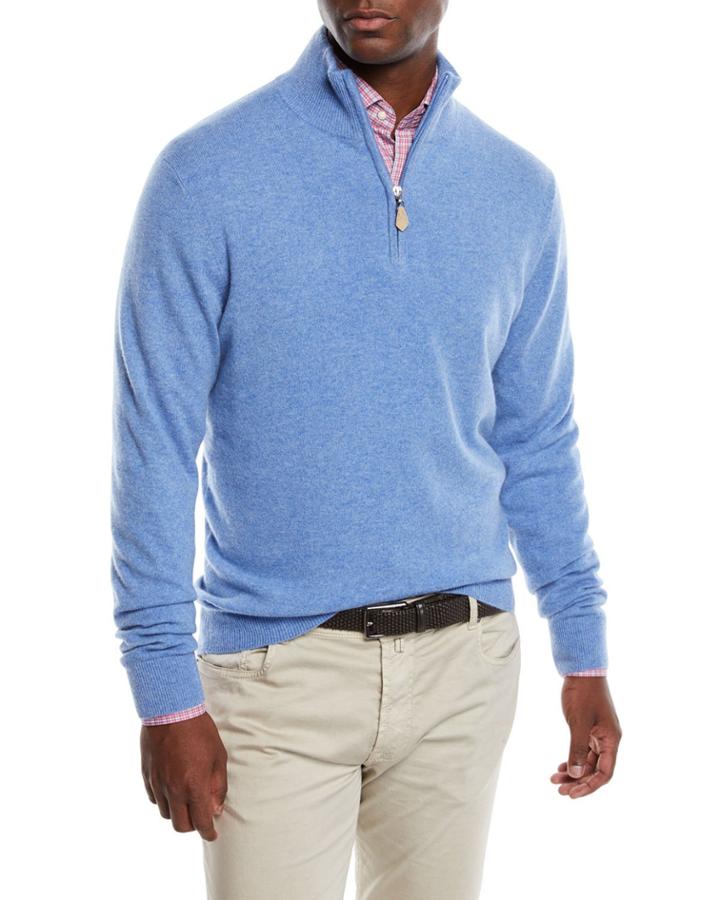 Men's Cashmere Half-zip