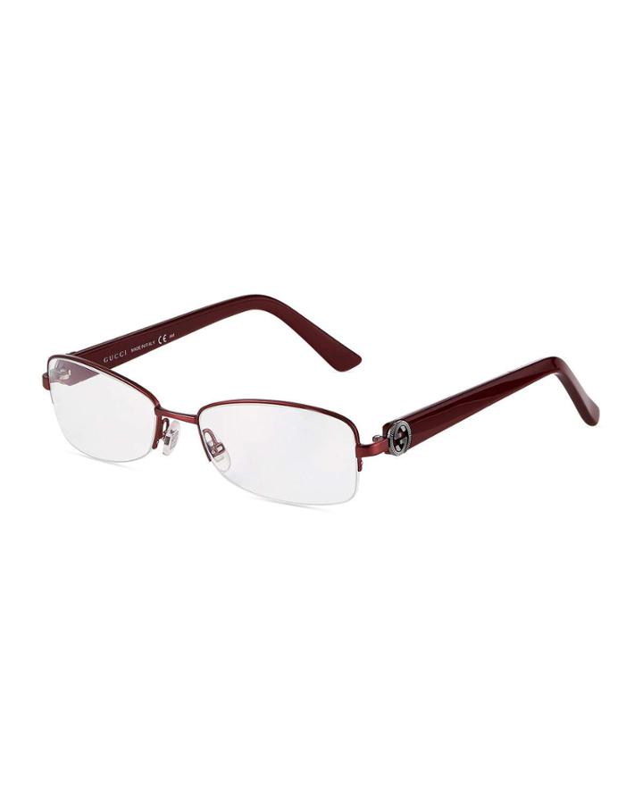 Half-rim Metal/acetate Optical Glasses