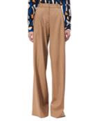 Wide-leg Virgin Wool Trousers, Camel