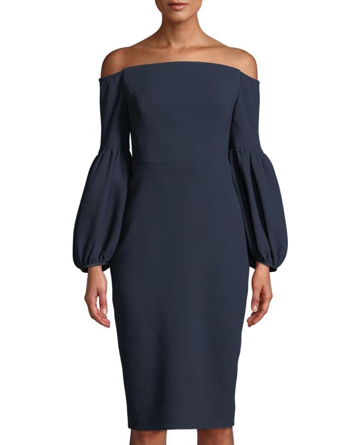 Off-the-shoulder Balloon-sleeve