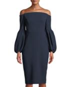 Off-the-shoulder Balloon-sleeve
