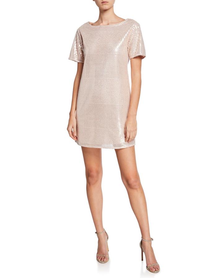 Short Sleeve Cocktail Dress W/crotchet