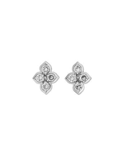 18k White Gold Diamond Floral