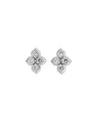 18k White Gold Diamond Floral