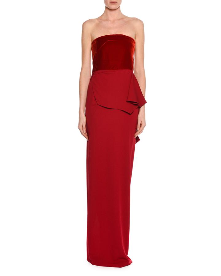 Velvet-bustier Draped