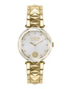 36mm Ip Gold White Dial Watch With Bracelet