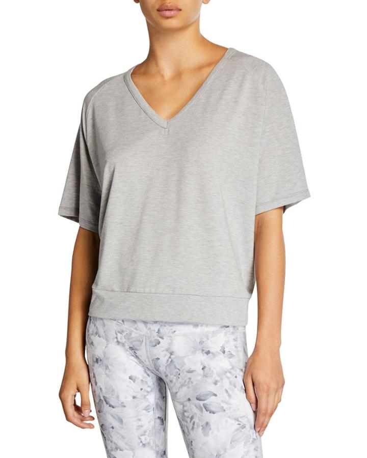 Marr V-neck Short-sleeve Cutout-back Tee