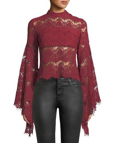 Drama Queen Cascading Bell-sleeve Top