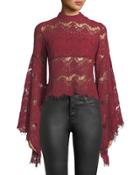 Drama Queen Cascading Bell-sleeve Top