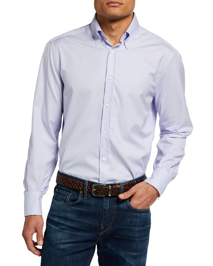 Men's Micro Striped Button Down