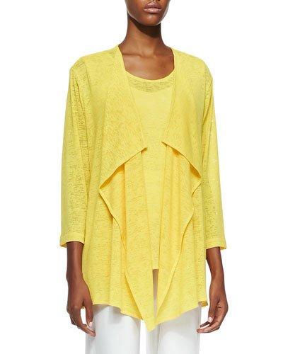 Gauze Knit Draped Jacket,