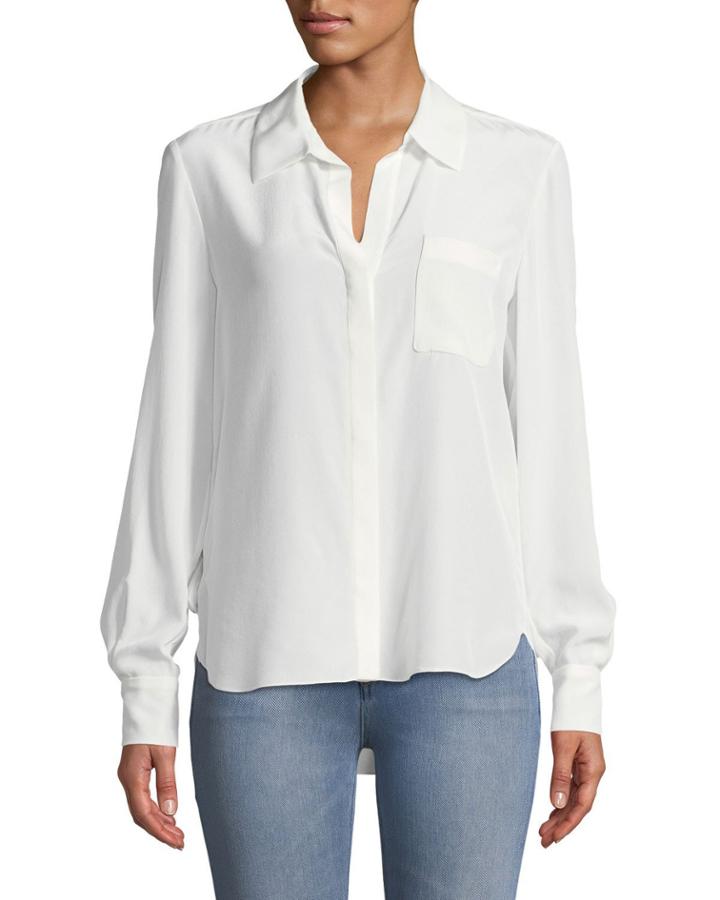 Carter Georgette Button-front Blouse