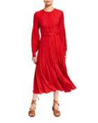 Gertrude Wool/cashmere Button-front Dress