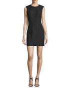 Mckay Sleeveless Open-back Mini Dress, Black