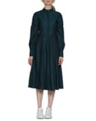 Charlotte Striped Snap-button Fit-and-flare