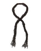 Beaded Lariat Rope Necklace, Black