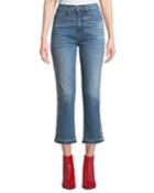 Ines Floral Tuxedo-striped Jeans