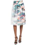 Pleated Floral-print