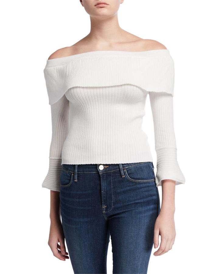 Off-the-shoulder Fold-over