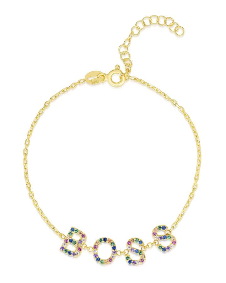 Crystal Boss Bracelet, Rainbow