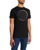 Men's Retro Circle Graphic Short-sleeve T-shirt