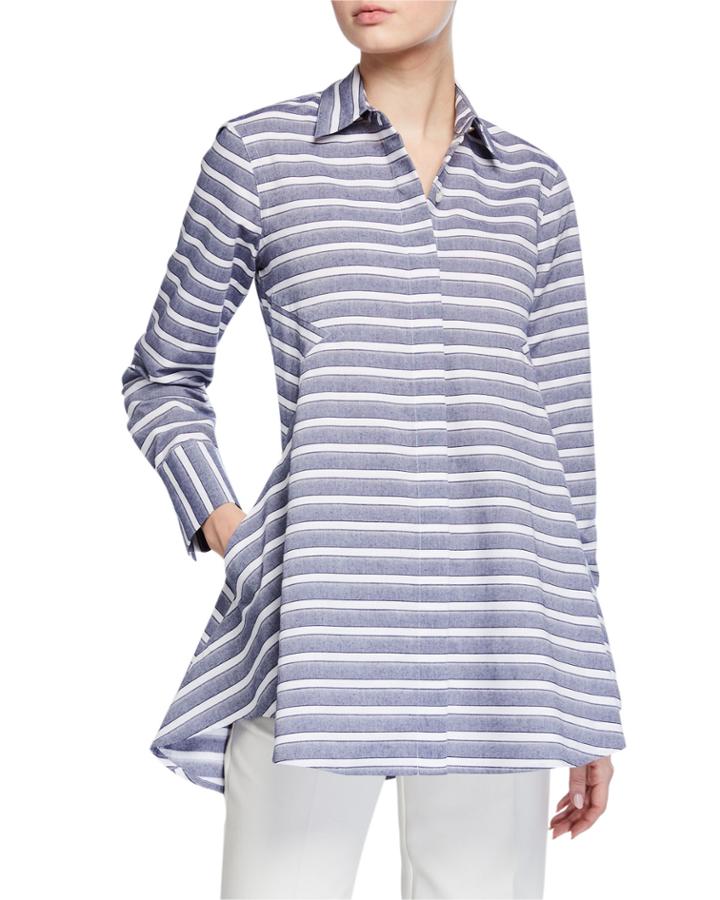 Trapeze Striped Long-sleeve