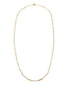Modern Metal Pearly Chain Necklace