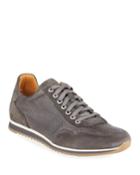 Men's Perforated Suede Lace-up