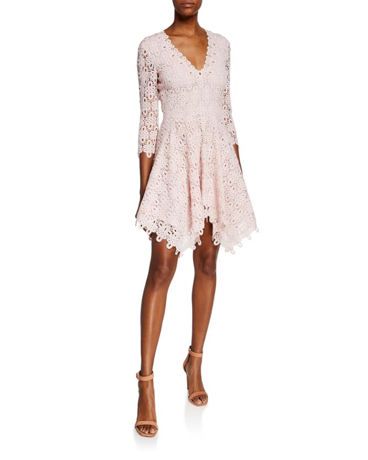 Guipure Lace V-neck Dress