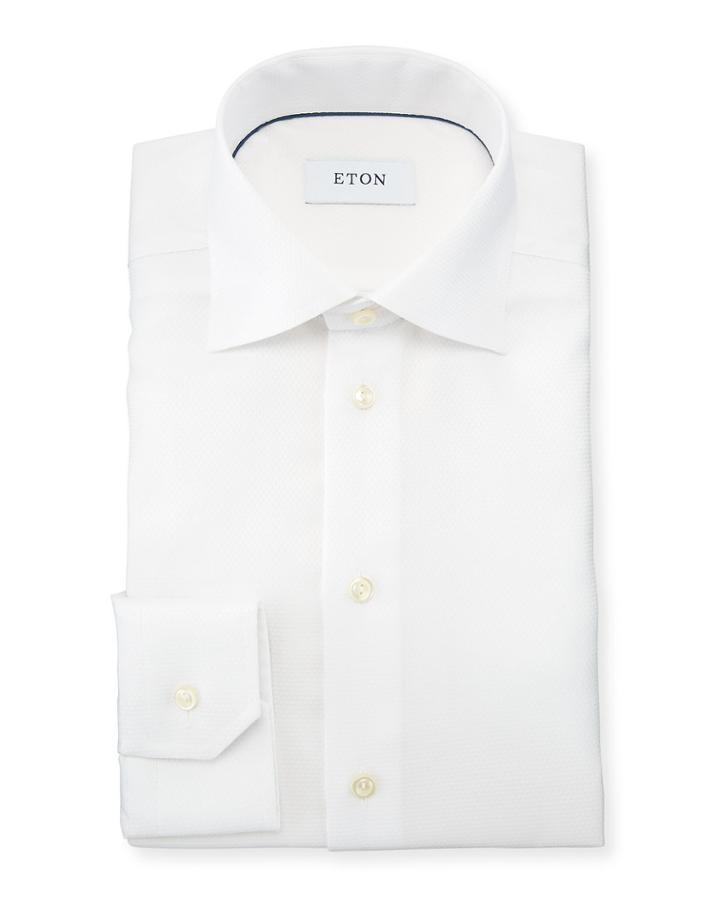 Slim-fit Textured Cotton Dress