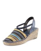 Helena Striped Espadrille Wedge