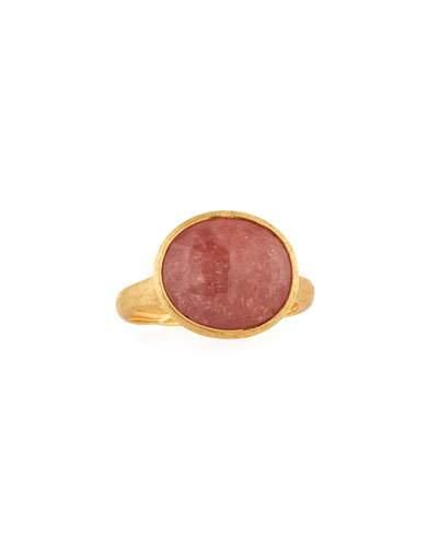 Siviglia 18k Pink Sapphire Pave Stacking Ring,