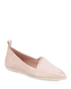 Felicity Metallic Suede Asymmetric Ballet Flats