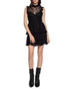 Bow Tie Lace Tiered A-line Dress