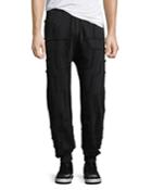 Jogger Pants With Frayed